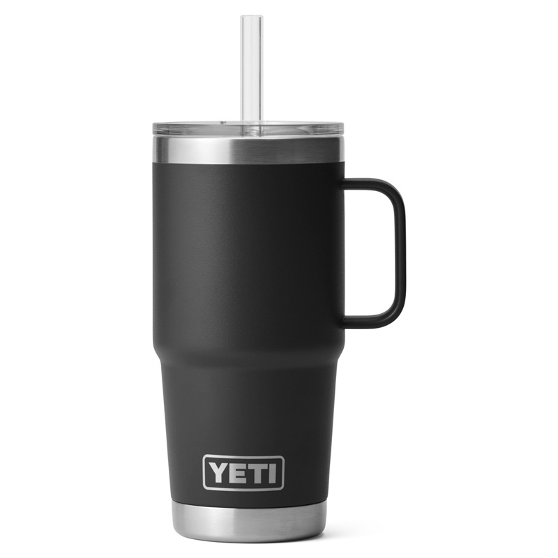 Yeti Rambler 25 Oz Straw Mug - Black | Sportfishtackle.com