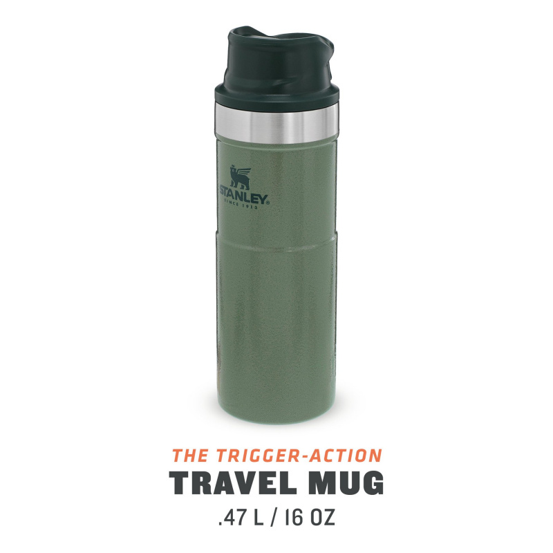 Stanley The Trigger-Action Travel Mug .47L - Hammertone Green